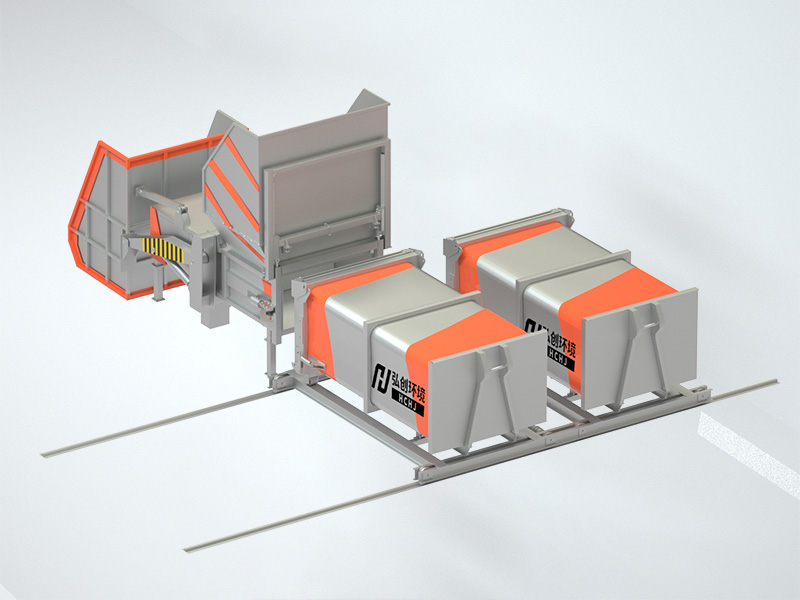 HC-FT02水(shuǐ)平式平台上料垃圾壓縮機